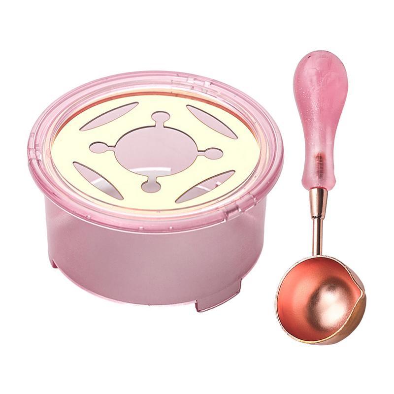 Wax Seal Stamp Kit - シーリングワックスキット シーリングワックスメルタースプーンヒーターキット ワックスレターシールキット 溶融ワックスシールスティックビーズ DIYスタンプ結婚式