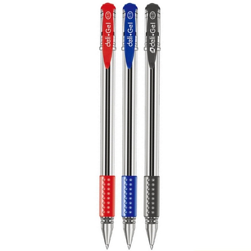 Stationery Office And School Supply Stores - デリ 0.5 ミリメートル黒赤青インクゲルペン学生試験書き込みスムーズ文具店ホット販売学校事務用品