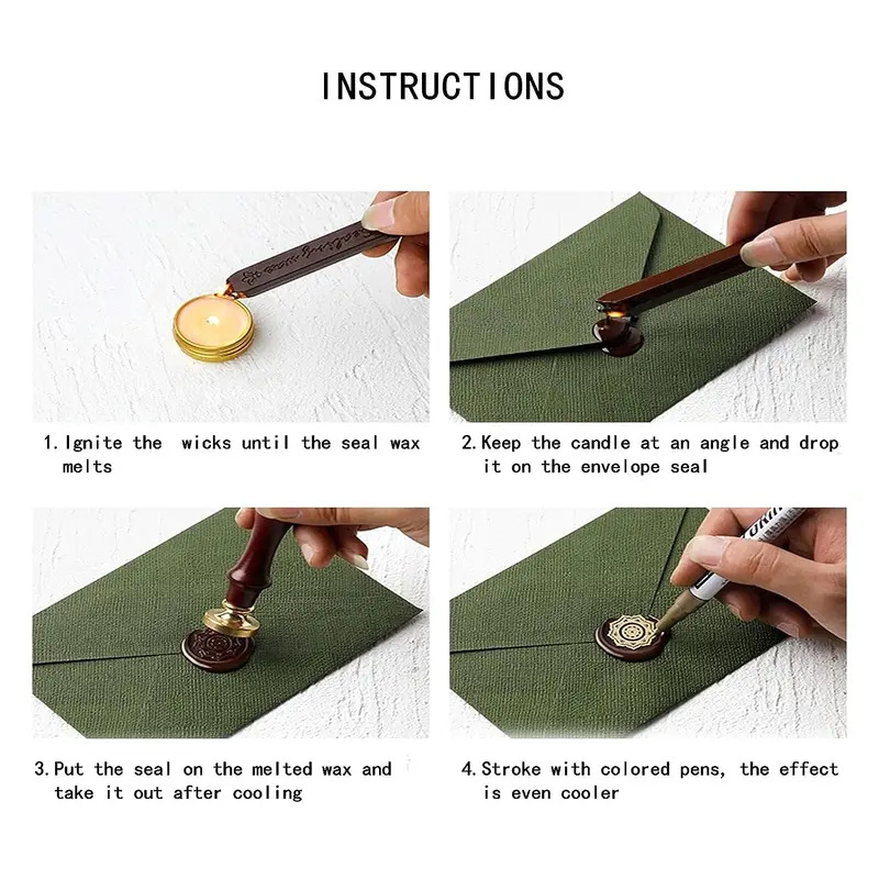 12 ピース/バッグメタリック混合色シーリングワックススティ - Wax Seal Stamp Kit のレビューと価格