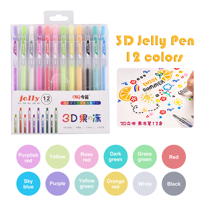 3Dプラスチックジェルペン,芸術的で素敵なマルチカラーの素材 - Gel Ink Pen Set のレビューと価格