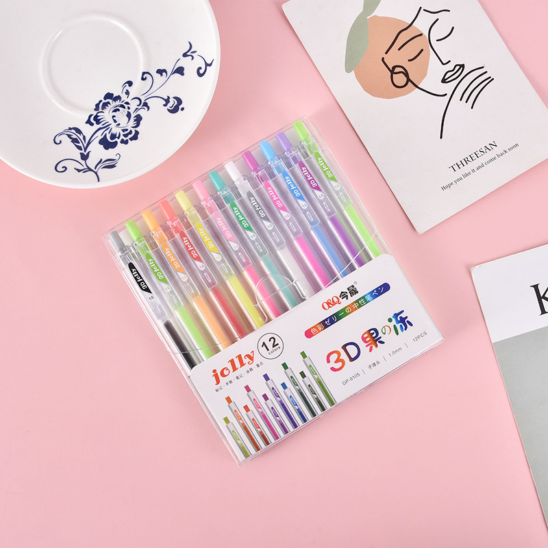 3Dプラスチックジェルペン,芸術的で素敵なマルチカラーの素材 - Gel Ink Pen Set のレビューと価格