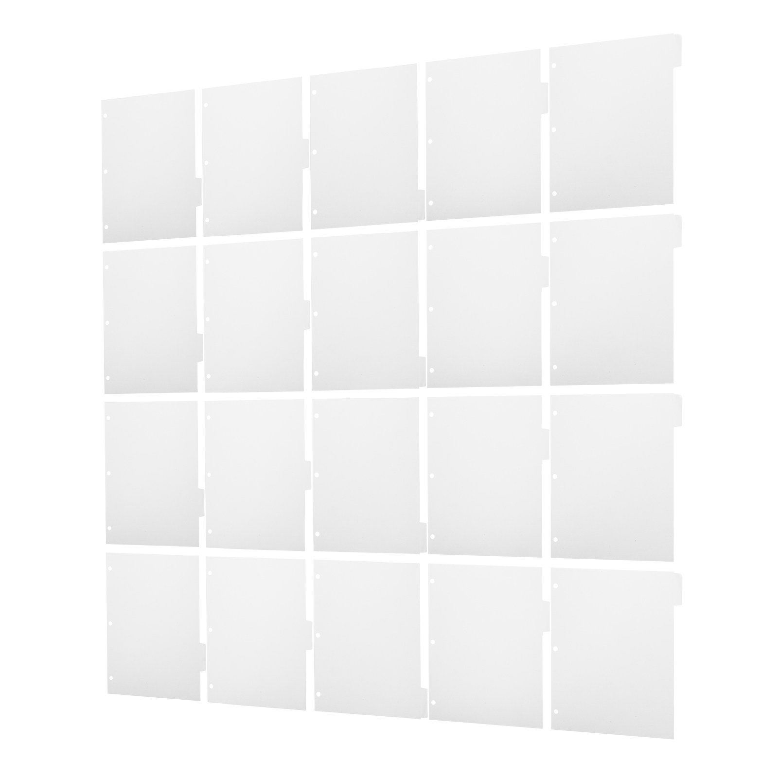 4セット ブランク書き込みページディバイダー 11x9 ホワ - Index Tab Divider のレビューと価格
