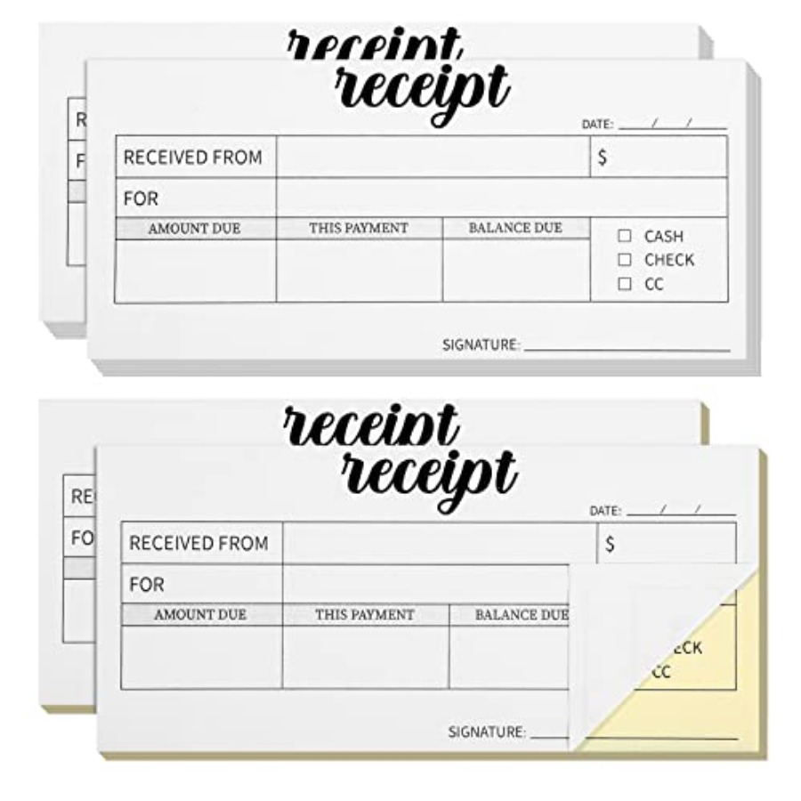 4冊セット カーボンレスポケットサイズ領収書 コピー付き 6 - Carbon Copy Book のレビューと価格