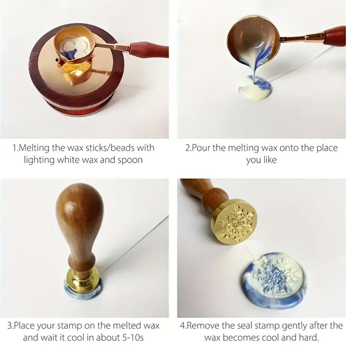 ワックスシールビーズキット,レターシールと封筒スタンプ,日曜 - Wax Seal Stamp Kit のレビューと価格