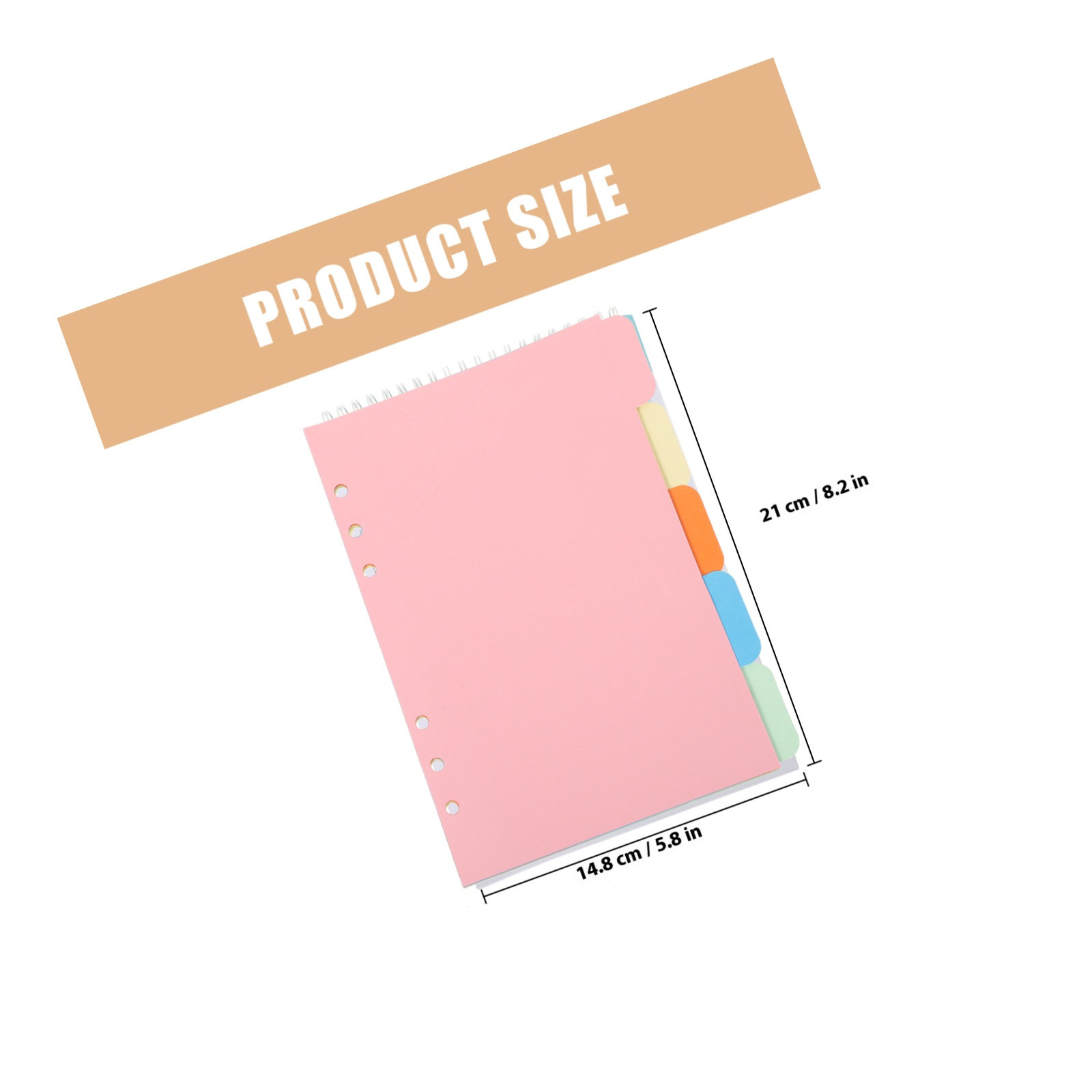 1セットA5タブディバイダーインデックスカラー5色ワイドタブ - Index Tab Divider のレビューと価格