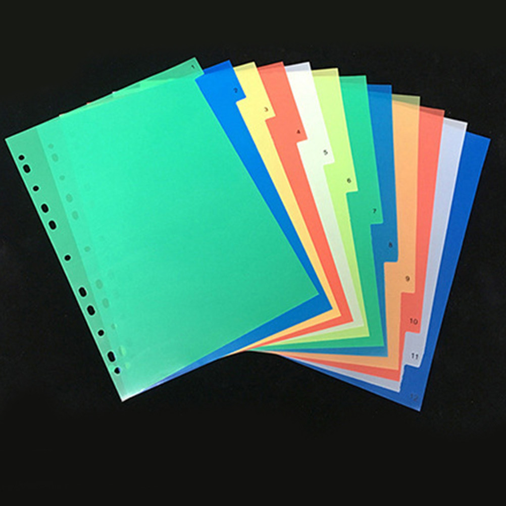 40 個 A4 明るい色のインデックスタブディバイダー挿入可 - Index Tab Divider のレビューと価格