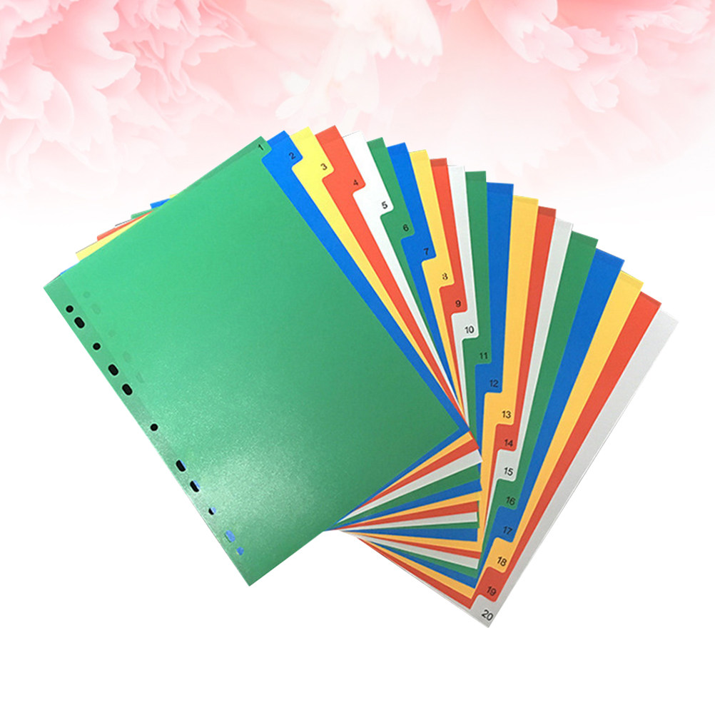 40 個 A4 明るい色のインデックスタブディバイダー挿入可 - Index Tab Divider のレビューと価格