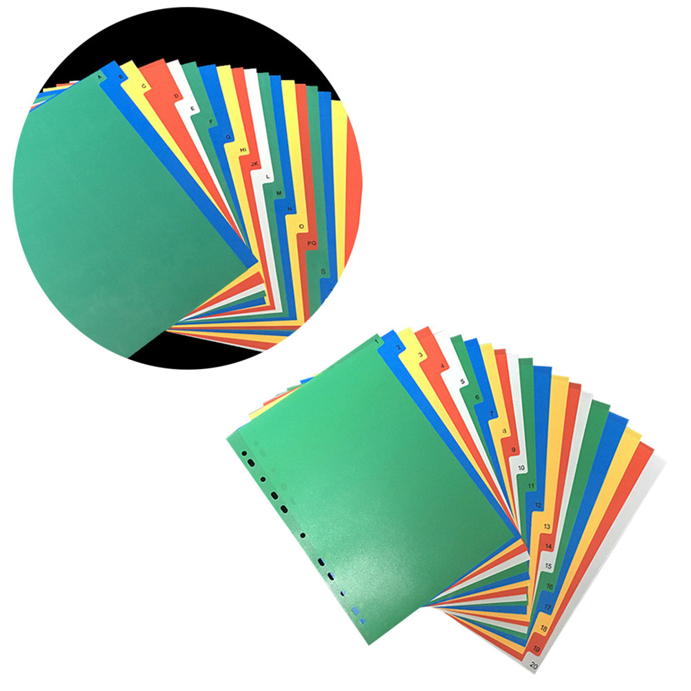 40 個 A4 明るい色のインデックスタブディバイダー挿入可 - Index Tab Divider のレビューと価格