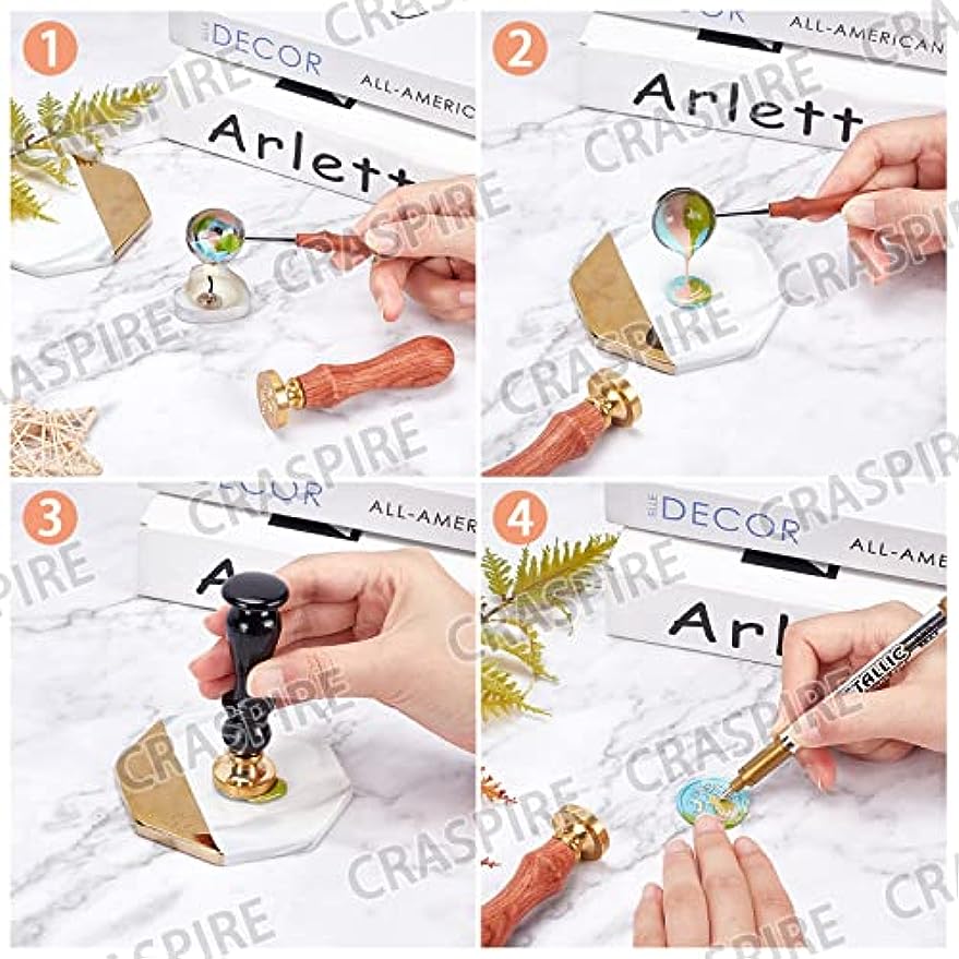 Fox moon-シールスタンプ,取り外し可能な真ちゅう製シ - Wax Seal Stamp Kit のレビューと価格