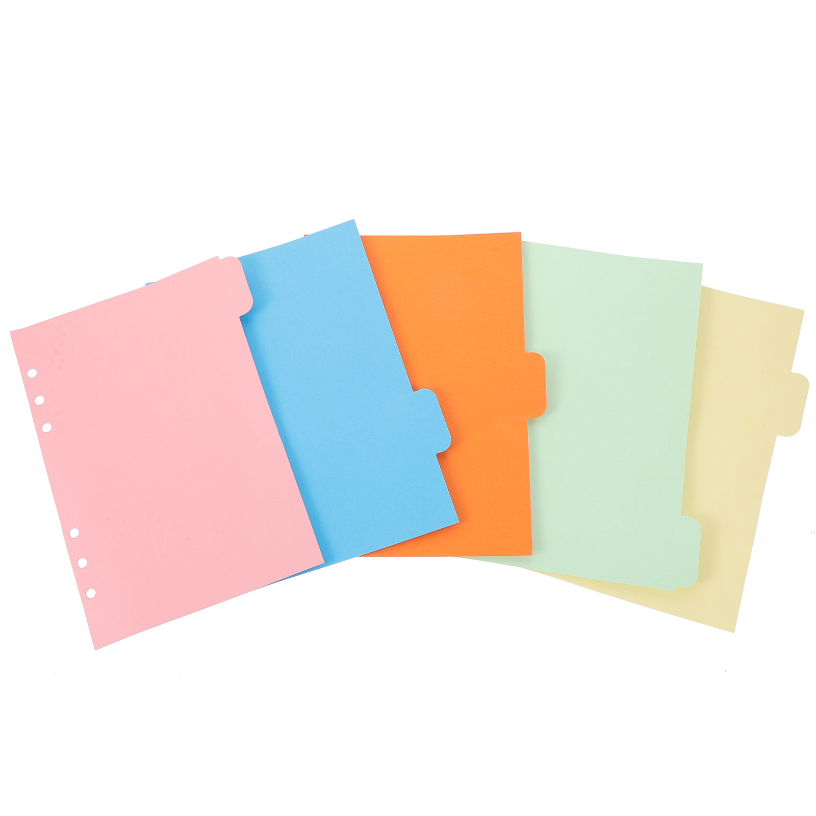 A5タブディバイダーインデックス分類シート1セット、5色ワイ - Index Tab Divider のレビューと価格