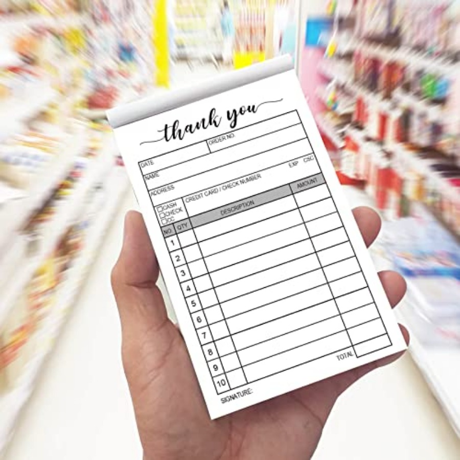 感謝状用紙、2パック50セットの複写式売上伝票、店舗、倉庫、 - Carbon Copy Book のレビューと価格