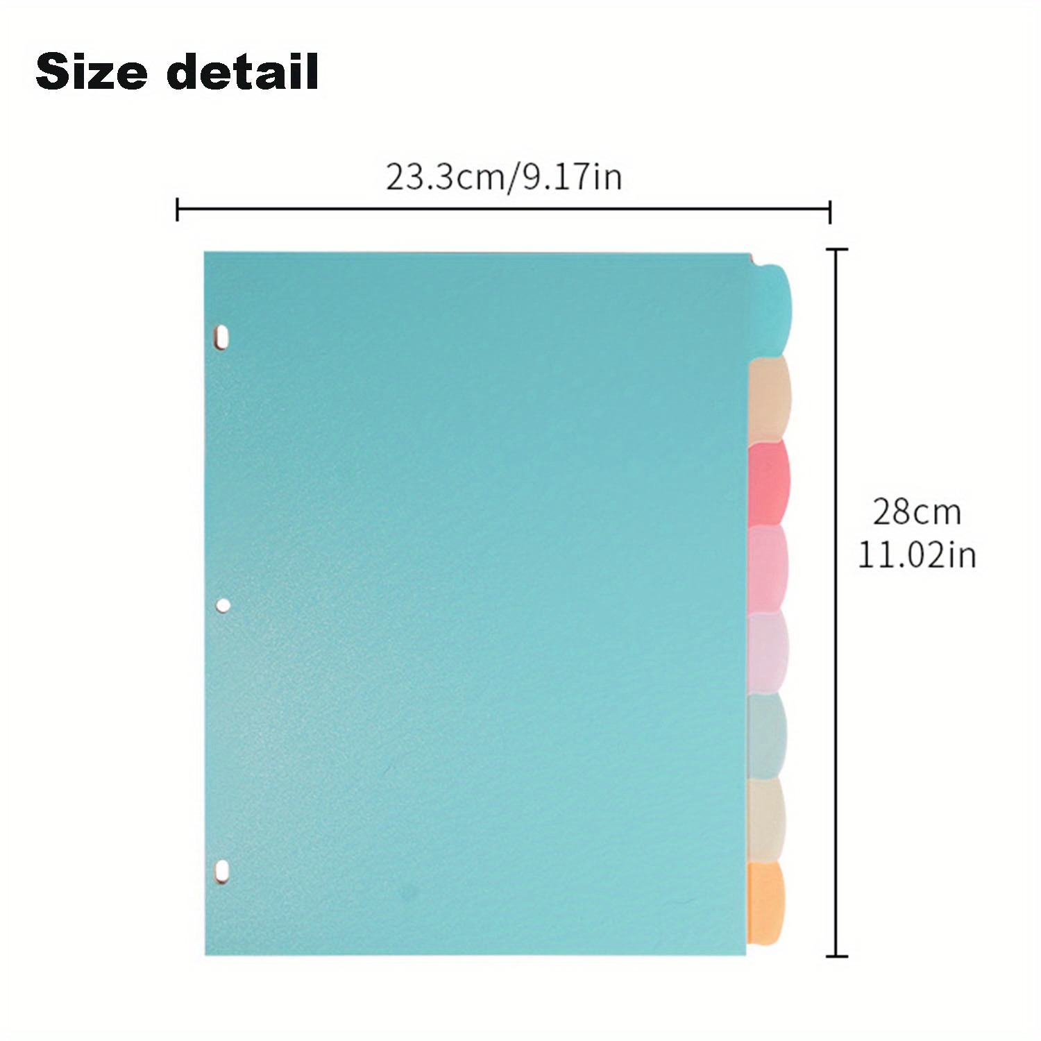 3リングバインダー用8タブバインダーディバイダー、紙製マルチ - Index Tab Divider のレビューと価格