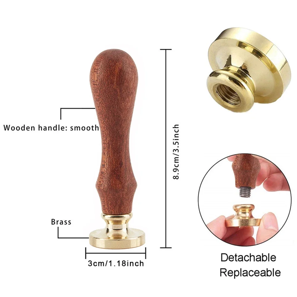 ムーンフェイズワックス印鑑と真鍮ヘッド、地球シールスタンプ、 - Wax Seal Stamp Kit のレビューと価格