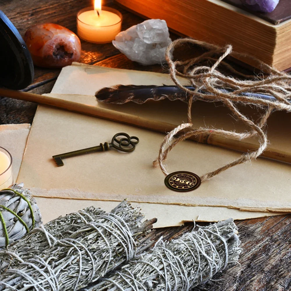 ムーンフェイズワックス印鑑と真鍮ヘッド、地球シールスタンプ、 - Wax Seal Stamp Kit のレビューと価格