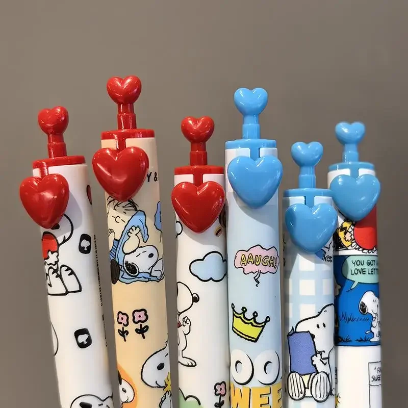 6 個スヌーピーゲルペンセット 0.5 ミリメートル速乾性黒 - Gel Ink Pen Set のレビューと価格