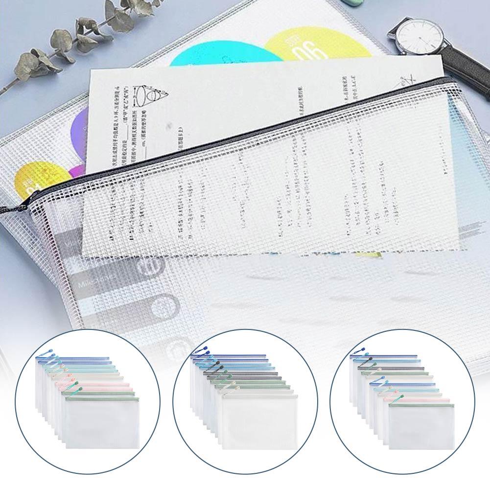 10 個モランディライトカラーシリーズメッシュ文具収納袋ジッ - Office Stationery And Supply のレビューと価格
