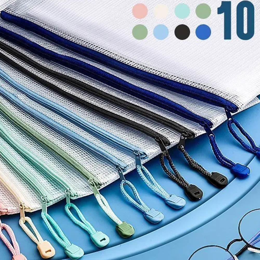 10 個モランディライトカラーシリーズメッシュ文具収納袋ジッ - Office Stationery And Supply のレビューと価格